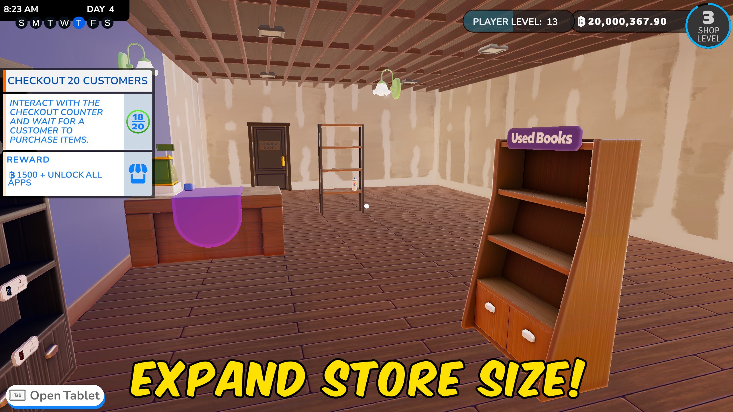 Bookshop Simulator — Store Expansion Unlocker (screenshot 2)